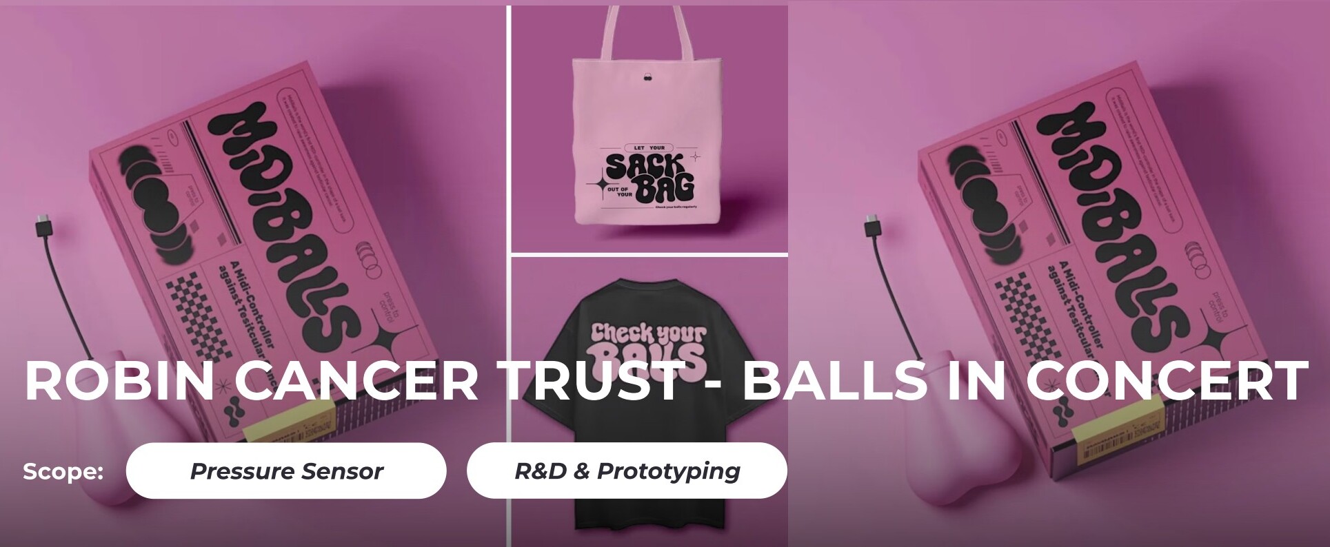 Robin Cancer Trust — MidiBalls — tactile MIDI controller